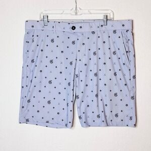 GREYSON Golf Shorts Men 38 All Over Print Wolf  8" Performance Stretch EXCELLENT